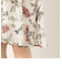 半袖花柄シフォンワンピース