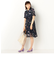 半袖花柄シフォンワンピース