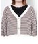 ヴィンテージ調リブボーダーカーディガン