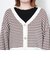 ヴィンテージ調リブボーダーカーディガン
