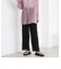 シフォンプリーツストレートパンツ