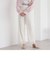 シフォンプリーツストレートパンツ