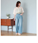クロップドハーフスリーブシアーシャツ