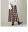 チェックタックフレアスカート