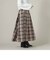 チェックタックフレアスカート