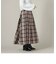 チェックタックフレアスカート