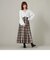 チェックタックフレアスカート