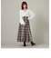 チェックタックフレアスカート