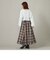 チェックタックフレアスカート
