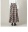 チェックタックフレアスカート