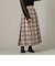 チェックタックフレアスカート