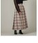 チェックタックフレアスカート