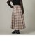 チェックタックフレアスカート
