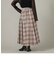 チェックタックフレアスカート