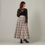チェックタックフレアスカート
