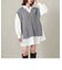 ケーブルニットベスト×シャツチュニックＳＥＴ