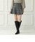フリンジチェックフレアミニスカート