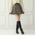 フリンジチェックフレアミニスカート