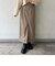 配色ステッチタイトロングスカート