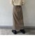 配色ステッチタイトロングスカート