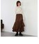 グロッシーアシメフリルティアードスカート