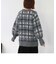 シャギーチェックミドルニット