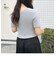 Ｗｚｉｐハーフスリーブフェザーニット