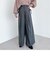 サイドリボンタックワイドパンツ