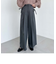 サイドリボンタックワイドパンツ