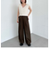 サイドリボンタックワイドパンツ