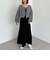メッシュケーブルネップニット