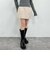 配色ステッチ台形ミニスカート