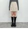 配色ステッチ台形ミニスカート