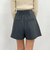 ハイウエストタックショートパンツ