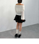 モヘアタッチ透かしオフショルニット