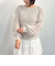 モヘアタッチ透かしオフショルニット