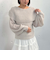 モヘアタッチ透かしオフショルニット