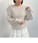 モヘアタッチ透かしオフショルニット