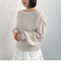モヘアタッチ透かしオフショルニット