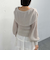 モヘアタッチ透かしオフショルニット
