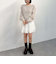 モヘアタッチ透かしオフショルニット