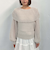 モヘアタッチ透かしオフショルニット