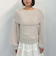 モヘアタッチ透かしオフショルニット