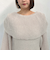 モヘアタッチ透かしオフショルニット