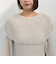 モヘアタッチ透かしオフショルニット