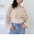 モヘアタッチ透かしオフショルニット