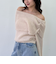モヘアタッチ透かしオフショルニット