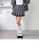 デニムプリーツミニスカート