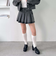 デニムプリーツミニスカート