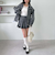 デニムプリーツミニスカート